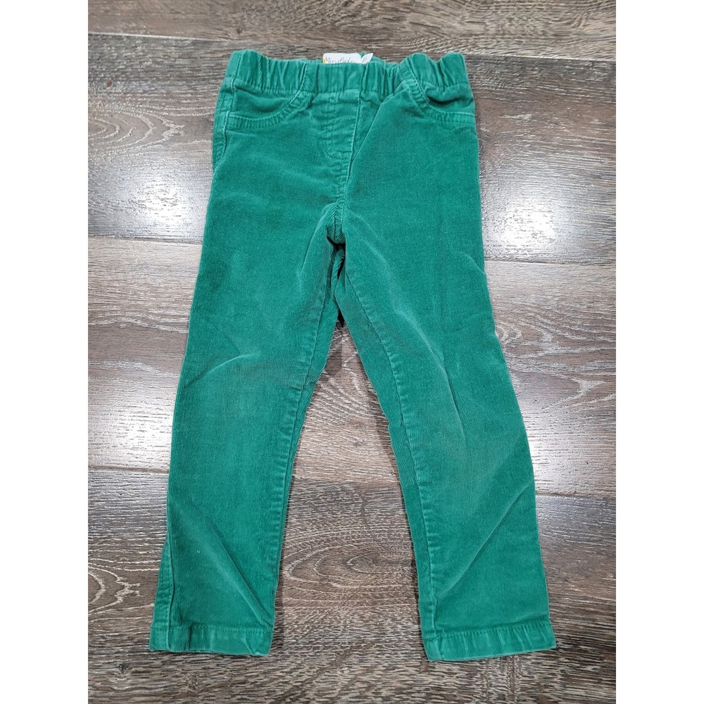 Mini Boden‎ Boys Green Corduroy Pull On Pants Size 3Y Straight Leg Trousers #10